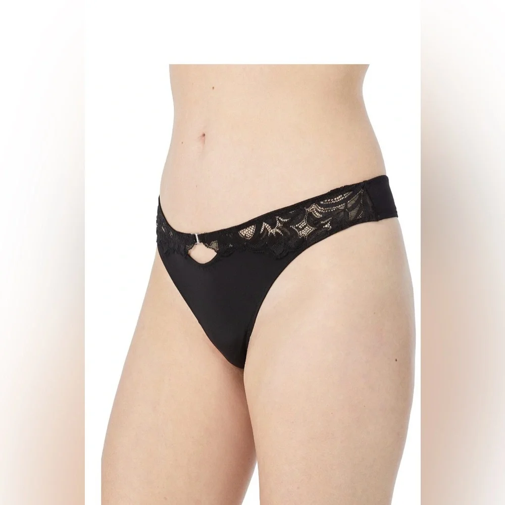 Adore‎ Me Layla Thong 2-Pack Red Black Lace Rhinestone Cutout Panties NWT 3X